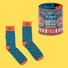 Load image into Gallery viewer, Pizza Boss - Storage Tin &amp; Sock Set
